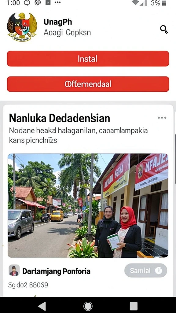 Pemandangan dunia fantasi yang menakjubkan.