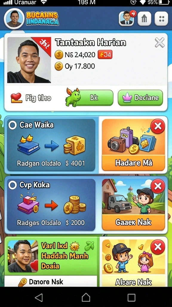 Screenshot menunjukkan tampilan awal aplikasi CACOR78.