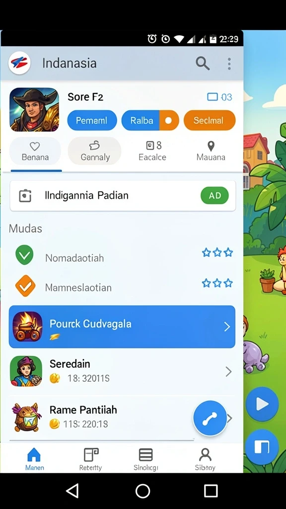Karakter-karakter unik yang dapat dimainkan.
