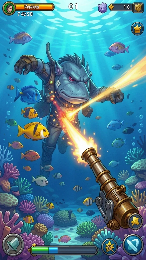 Gameplay yang penuh aksi dan tantangan.