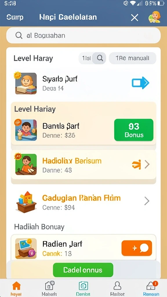Fitur leaderboard untuk bersaing dengan pemain lain.