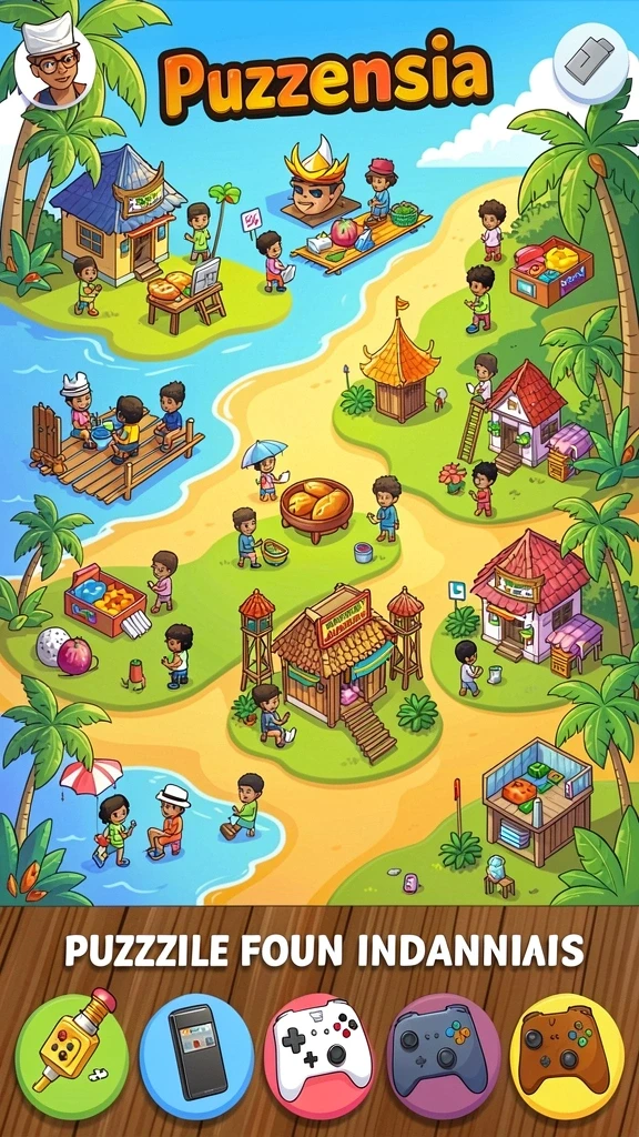 Screenshot menampilkan salah satu tema permainan yang menarik.